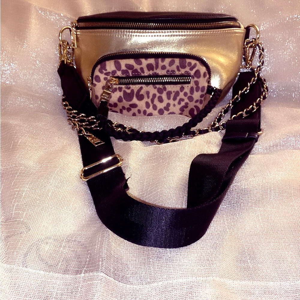 Steve Madden leopard/gold fanny pack/Crossbody